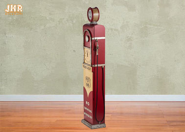 고대 나무로 되는 저장 내각 빨간색 장식적인 목제 지면 시계 가스 펌프 저장 선반