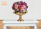 발이 있는 금박 섬유유리 결혼식 중앙 장식품 테이블 화병/꽃은 크기 2 볼링을 합니다