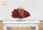 발이 있는 광택 있는 백색 섬유유리 중앙 장식품 테이블 화병 꽃 서빙 그릇