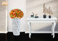 가정 장식 섬유유리 화분 파도치는 본 광택 있는 백색 내구재 3 크기