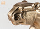 금박 Polyresin 표범 조각품 섬유 유리 동물성 테이블 동상 작은 조상