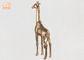 금박 섬유유리 지라프 조각품 서 있는 동물성 작은 조상 테이블 동상