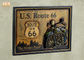 고전적인 미국 노선 66 벽 표시 나무로 되는 벽 패 수지 오토바이 벽 장식 선술집 표시